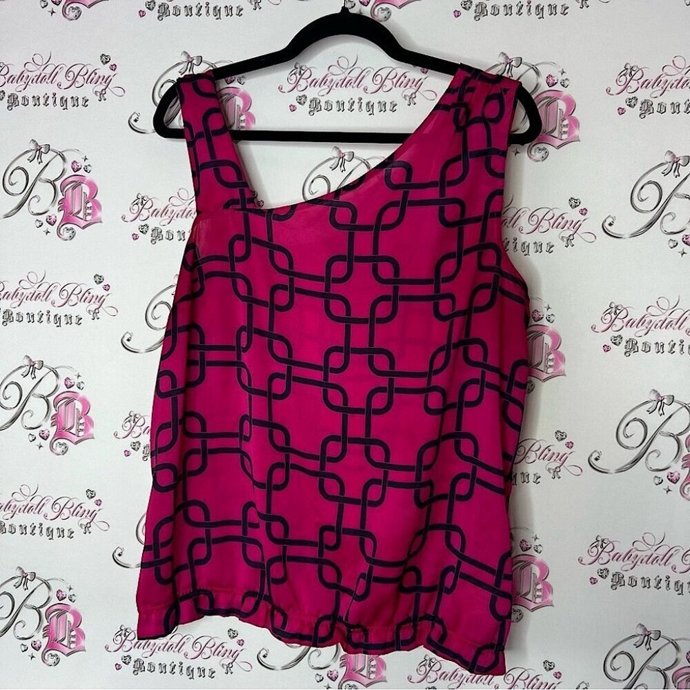 Banana republic tank top cami luxe asymmetrical sleeve Geometric Women's Top